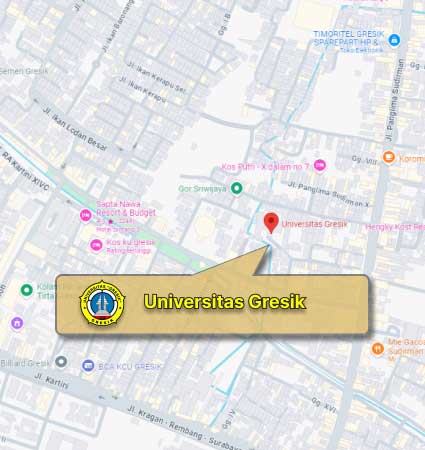 Map Location (Google Map) Universitas Gresik Nomor